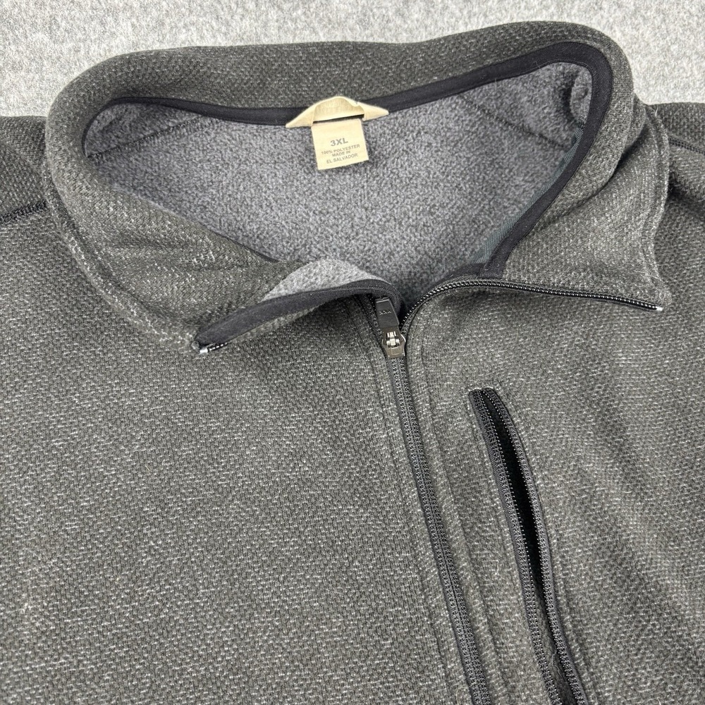 Duluth Trading Co Vest Mens 3XL Gray Full Zip Fleece Work Outdoor Pockets Casual